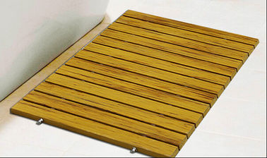 आयताकार लकड़ी प्लास्टिक समग्र अलंकार डब्ल्यूपीसी शावर चटाई 80cm एक्स 60cm