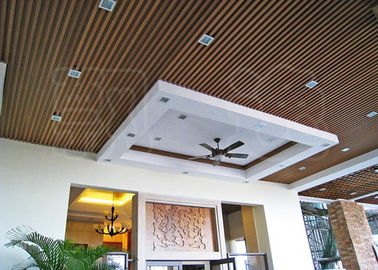 कार्यालय / होटल के लिए निलंबित लकड़ी प्लास्टिक मिश्रित छत पैनलों