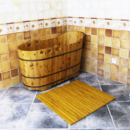 अनुकूलित डब्ल्यूपीसी वुड शावर फ्लोर डब्ल्यूपीसी बाथरूम अलंकार 60 सेमी x 40 सेमी