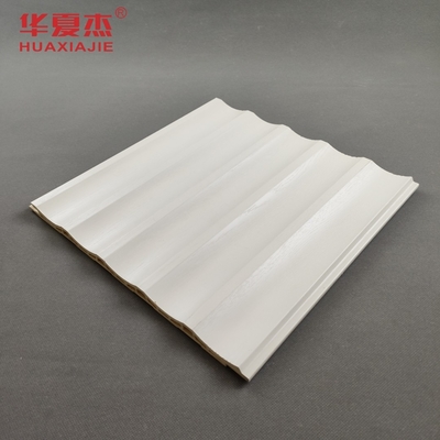 उच्च चमक wpc दीवार पैनल फ्लैट laminated wpc पैनल सफेद डिजाइन इनडोर सजावट
