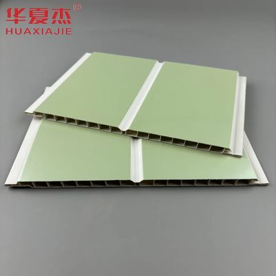 200 मिमी पनरोक पीवीसी दीवार पैनल ग्रीन हॉट स्टैम्पिंग पीवीसी पैनल होम डेकोरेशन